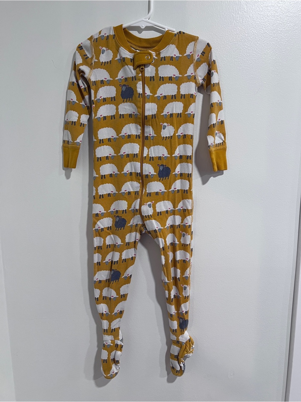 Hanna Andersson Counting Sheep Organic Cotton Footed Pajamas 3T